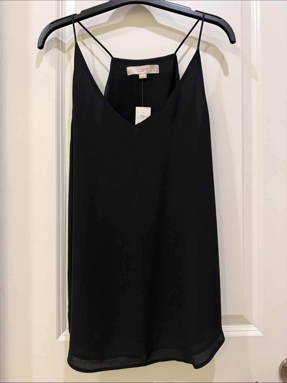 NWT LOFT Black V-Neck Spaghetti Strap Cami